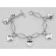 Beautiful Ferroni Italian made Twisted Heart Bracelet - 7 inch - Sterling Silver - B-7001