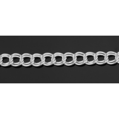 Charm Bracelet - 8 inch - Double Link - 5 mm - Sterling Silver - C-CHBRAC-8-5MM