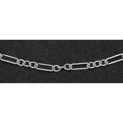 Sterling Silver 24 Heavy Deco Link Chain Necklace Trigger Lobster Claw Clasp - C-DECO-24