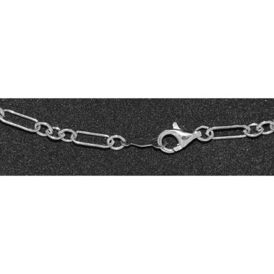 Sterling Silver 40 Heavy Deco Link Chain Necklace Trigger Lobster Claw Clasp - C-DECO-40