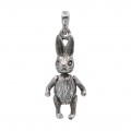 Moveable Rabbit Pendant Charm Arms, Legs & Head move in pure Sterling Silver
