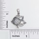 Filigree Angel Fish Pendant / Charm made in fine Sterling Silver - CH-66179