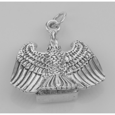 Classic American Bald Eagle Charm or Pendant - Sterling Silver - CH-104