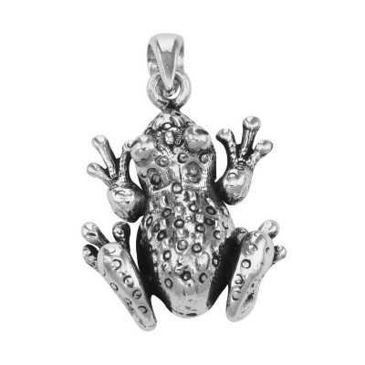 Frog Moveable Legs Charm Pendant - Movable - Sterling Silver - CH-22