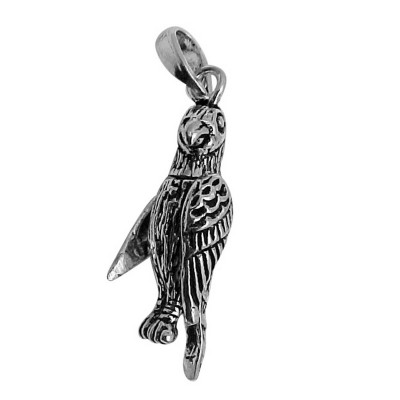 Movable Bird Pendant Charm - Moveable - Sterling Silver - CH-6032