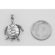 Moveable Sea Turtle Pendant Charm - Movable - Sterling Silver - CH-6301