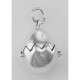 Egg Charm Pendant Opens - Chick Inside - Sterling Silver - CH-6403