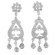 Beautiful Sparkling Cubic Zirconia Dangle Earrings - Sterling Silver - E-444
