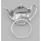 Eyeglass Holder Pin / Eye Glass Loop Brooch Tea Pot - Sterling Silver - EGP-833-TP