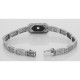 Victorian Style Filigree Bracelet w/ Black Onyx  Diamond 7 1/4 Sterling Silver - FB-101-O