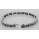 Victorian Style Sapphire Filigree Link Bracelet in fine Sterling Silver - FB-136-S