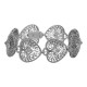 Victorian Style Filigree Diamond Heart Bracelet in fine Sterling Silver - FB-19-D
