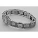 Art Deco Style 3 Stone Camphor Glass and Diamond Filigree Link Bracelet Sterling - FB-57-CR