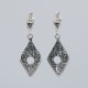 Classic Art Deco Style Sterling Silver 5mm Semi Mount Filigree Earrings - FE-110-SEMI