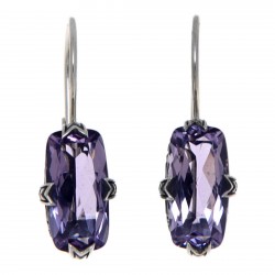 Amethyst Filigree Earrings - Sterling Silver
