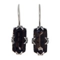 Smoky Topaz Filigree Earrings - Sterling Silver