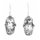 White Topaz Filigree Earrings - Sterling Silver - FE-1-WT