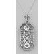 Art Deco Style Diamond Pendant with Chain - Sterling Silver - FP-22