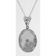 Sunray Crystal / Camphor Glass Diamond Pendant - Sterling Silver - FP-400-SR