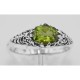 Peridot Filigree Ring - Sterling Silver - FR-127-P Peridot Filigree Ring - Sterling Silver - FR-127-P