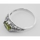 Peridot Filigree Ring - Sterling Silver - FR-127-P