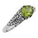 Peridot Filigree Ring - Sterling Silver - FR-127-P Peridot Filigree Ring - Sterling Silver - FR-127-P