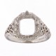 Antique Victorian Style Semi - Mount Ring - 14kt White Gold - FR-193-SEMI-WG