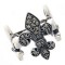 Beautiful Victorian Style  Marcasite Fleur de Lis Ring - Sterling Silver