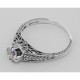 Beautiful Victorian Style CZ Solitare Filigree Ring - Sterling Silver - FR-55-CZ Beautiful Victorian Style CZ Solitare Filigree Ring - Sterling Silver - FR-55-CZ