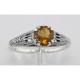 Citrine Filigree Ring - Sterling Silver - FR-701-C