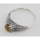 Citrine Filigree Ring - Sterling Silver - FR-701-C Citrine Filigree Ring - Sterling Silver - FR-701-C