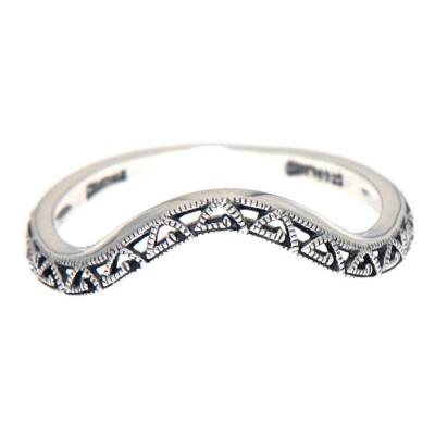 Matching Band for FR-1837 Sterling Silver White Topaz Filigree Ring - FRB-1837