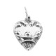 Heart Charm or Pendant - Sterling Silver - HC-15