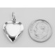 Heart Charm or Pendant - Sterling Silver - HC-15