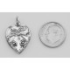 Heart Pendant Charm with Bells - Sterling Silver - HC-8