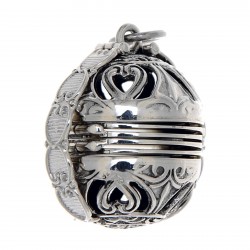Victorian Style 6 Photo Ball Locket Pendant In Fine Sterling Silver Victorian Style 6 Photo Ball Locket Pendant In Fine Sterling Silver
