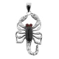 Scorpion Pendant - Onyx / Carnelian - Scorpio - Sterling Silver Scorpion Pendant - Onyx / Carnelian - Scorpio - Sterling Silver