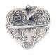 Victorian Style Sterling Silver Heart Locket Box Pendant - Small - HP-242