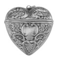 Victorian Style Sterling Silver Heart Locket Box Pendant - Large Victorian Style Sterling Silver Heart Locket Box Pendant - Large