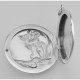 Sterling Silver Round Art Nouveau Style Locket - Large - HP-6117
