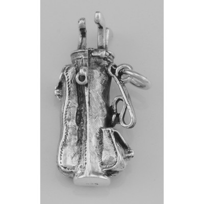 Classic Golf Bag Pendant In Fine Sterling Silver - HP-6441
