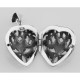 Filigree Heart Locket Pendant Vinaigrette Aromatherapy Sterling Silver - HP-69