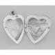 Vintage Style Interlocking Heart Locket Pendant In Fine Sterling Silver - HP-78