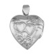 Vintage Style Interlocking Heart Locket Pendant In Fine Sterling Silver - HP-78