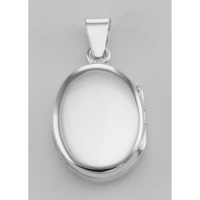 Sterling Silver Oval Filigree Locket - Aromatherapy Locket - HP-807