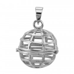 Sterling Silver Filigree Globe Locket - Aromatherapy Locket