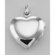 Sterling Silver Floral Filigree Heart Locket - Aromatherapy Locket - HP-811