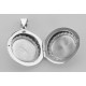 Sterling Silver Antique Style Round Locket - HP-817