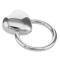 Silver Ring Baby Rattle with Large Heart Made in Italy