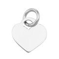 Small Heart Tag Charm Pendant - Sterling Silver Small Heart Tag Charm Pendant - Sterling Silver